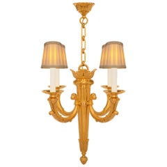 French 19th Century Louis XVI St, Belle Époque Period Ormolu Chandelier