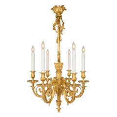 Lampadario a sei bracci in ormeggio francese del XIX secolo, periodo Luigi XVI St.