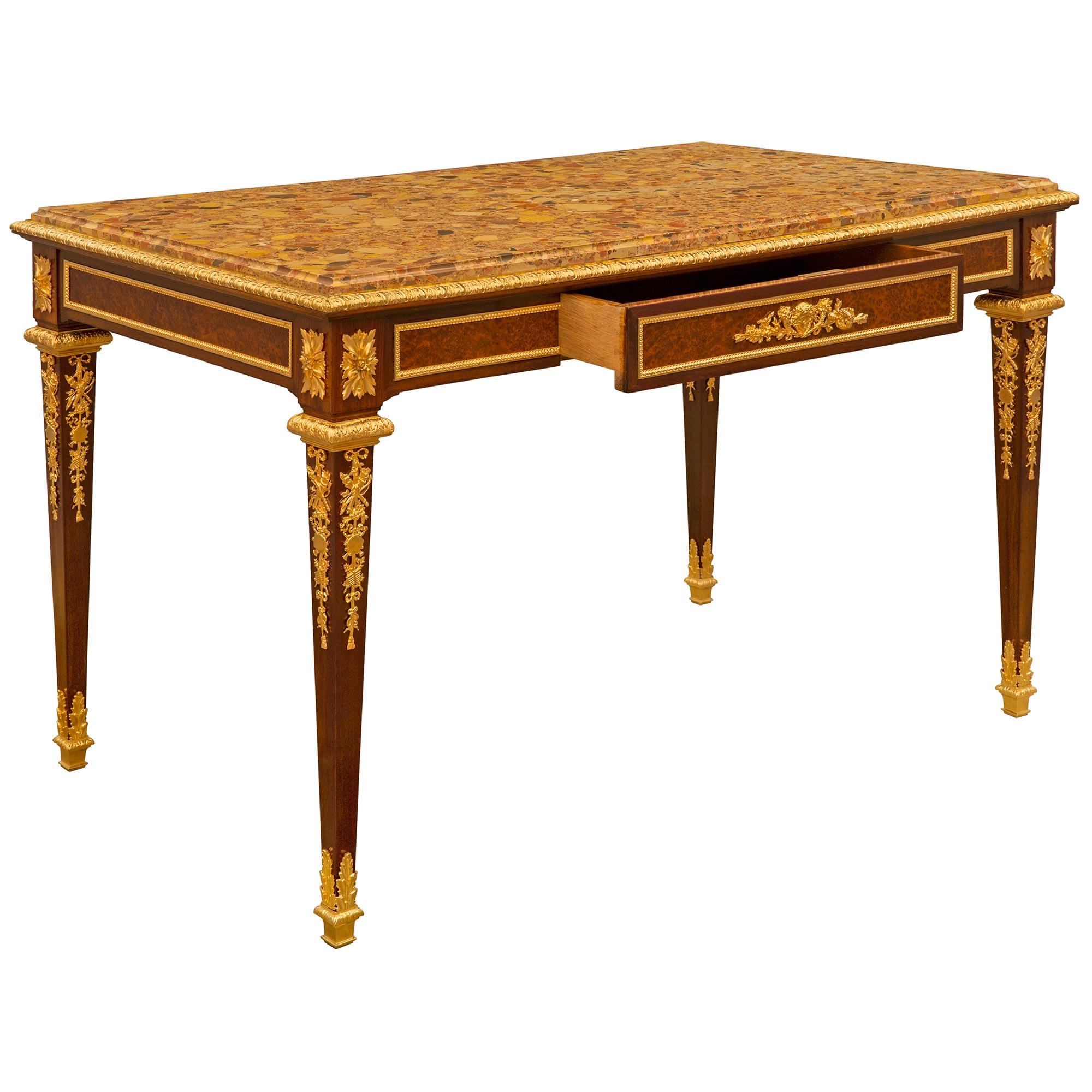 Ormolu French 19th Century Louis XVI St. Belle Époque Period Table Attributed to Linke For Sale