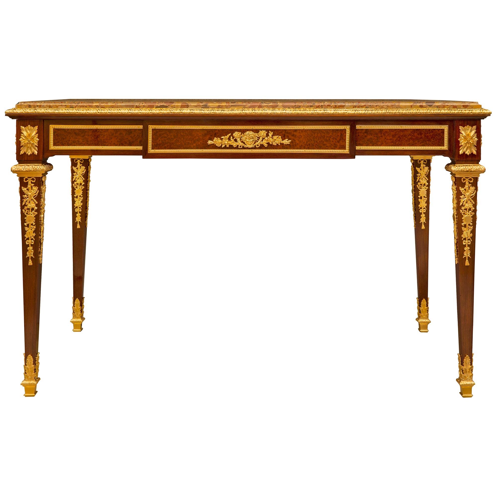 French 19th Century Louis XVI St. Belle Époque Period Table Attributed to Linke For Sale 1