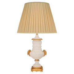 French 19th Century Louis XVI St. Biscuit De Sèvres Porcelain and Ormolu Lamp