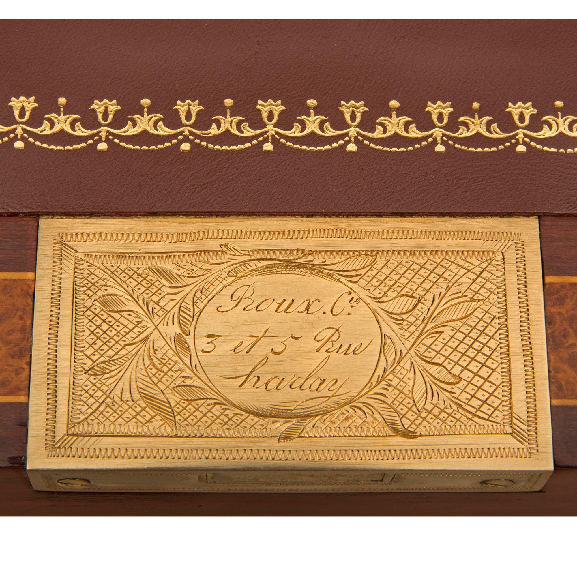 French 19th Century Louis XVI St. “Bonheur Du Jour” Desk, Signed Roux Et Cie For Sale 11