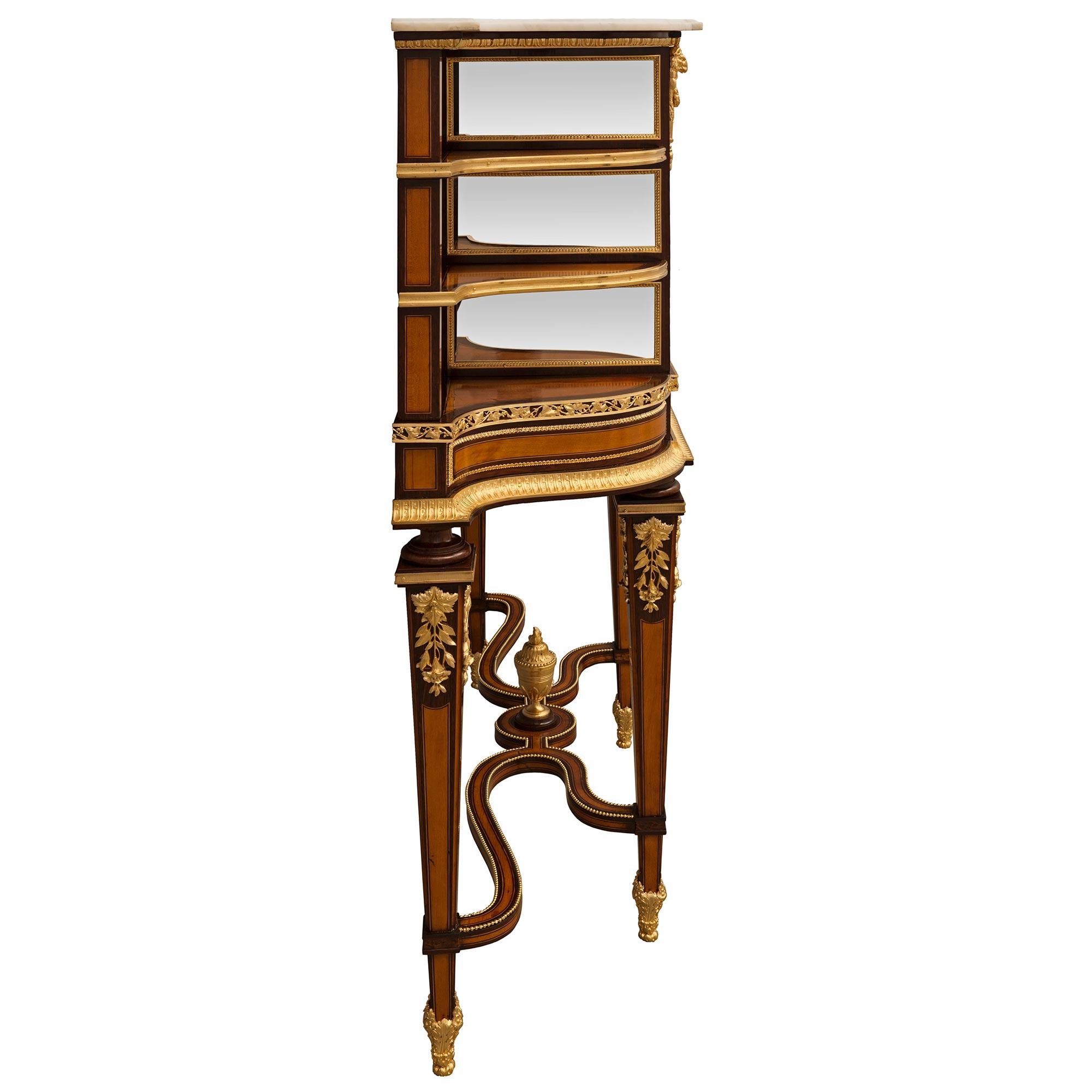 French 19th Century Louis XVI St. “Bonheur Du Jour” Desk, Signed Roux Et Cie For Sale 1