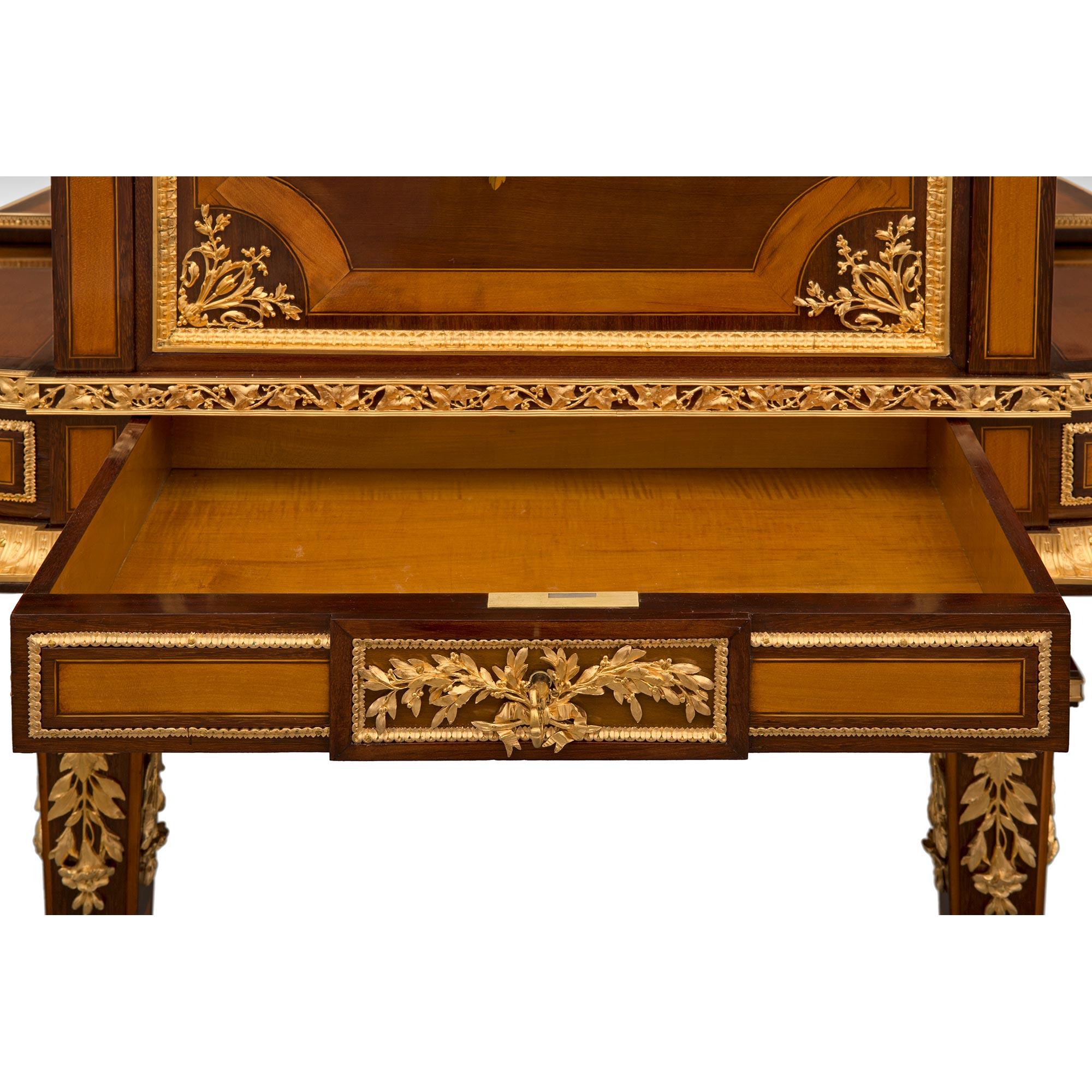 French 19th Century Louis XVI St. “Bonheur Du Jour” Desk, Signed Roux Et Cie For Sale 4
