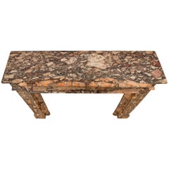 French 19th Century Louis XVI St. Brèche De Sciro Marble Mantel