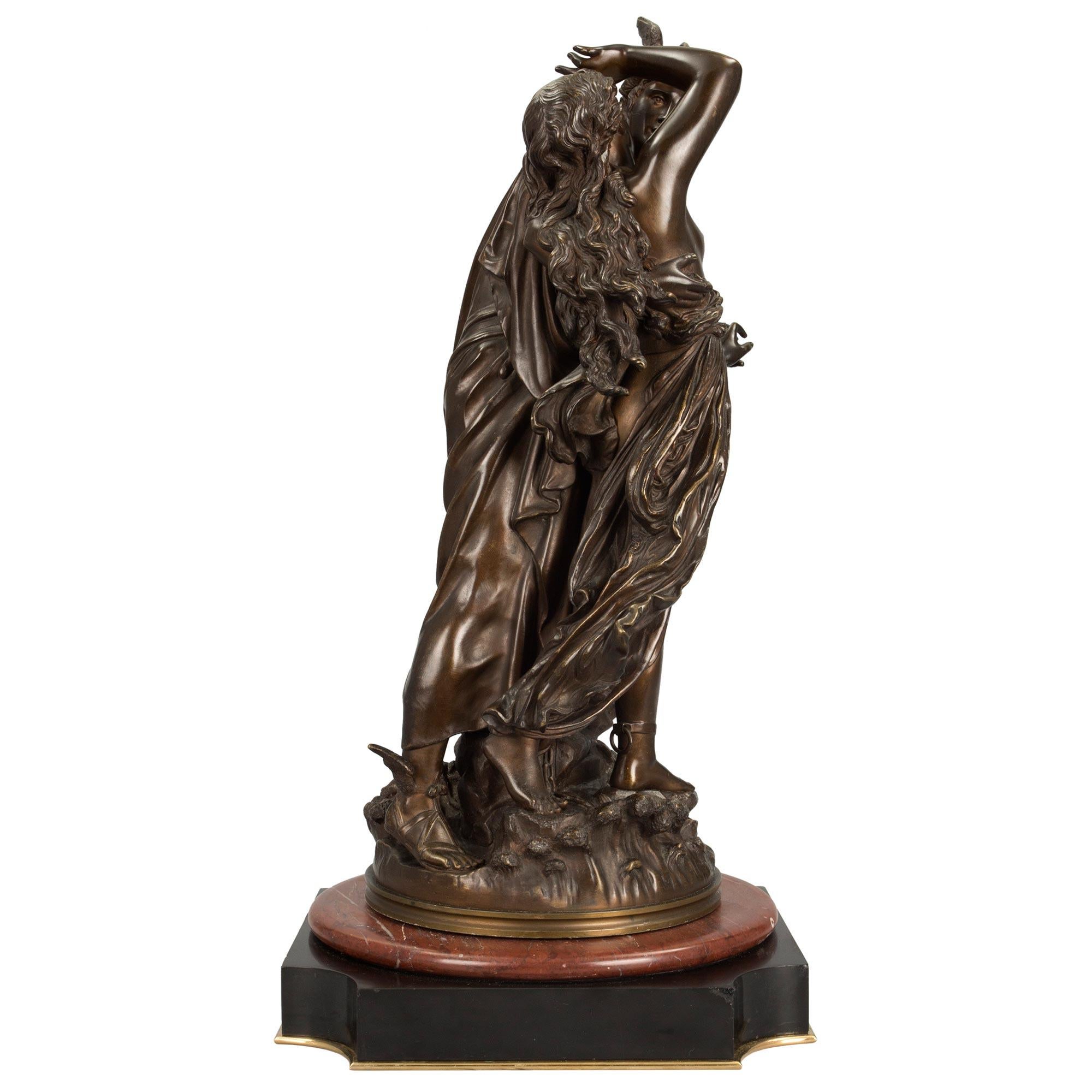 Français Bronze de style Louis XVI du 19ème siècle représentant la sauvetage d'Andromeda en vente