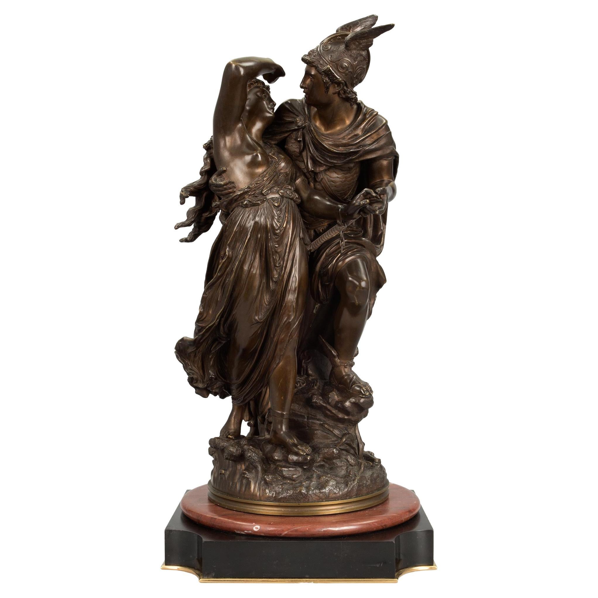 French 19th Century Louis XVI St. Bronze of the Rescue of Andromeda For Sale