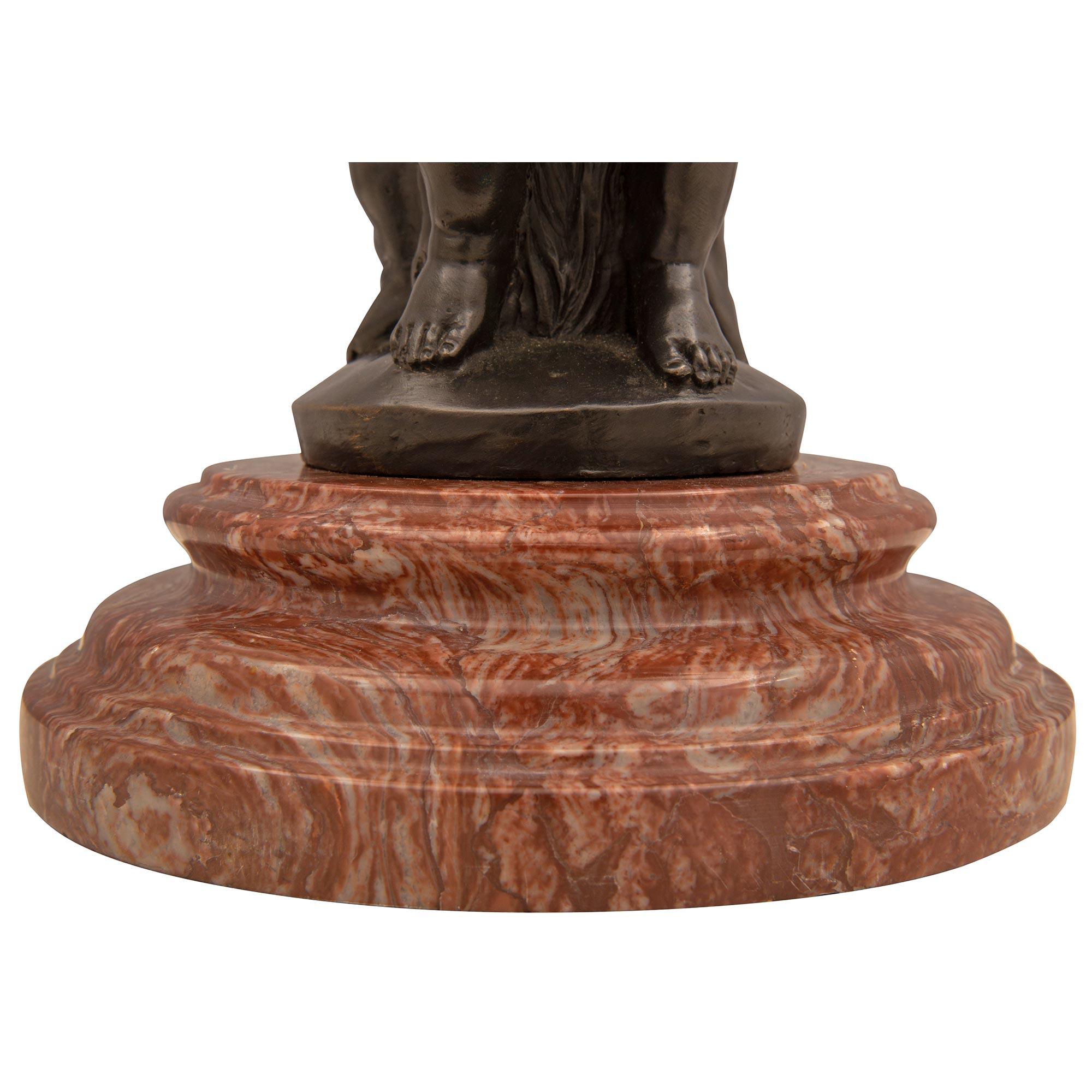 Centre de table en bronze, bronze doré et marbre de style Louis XVI du XIXe siècle en vente 3