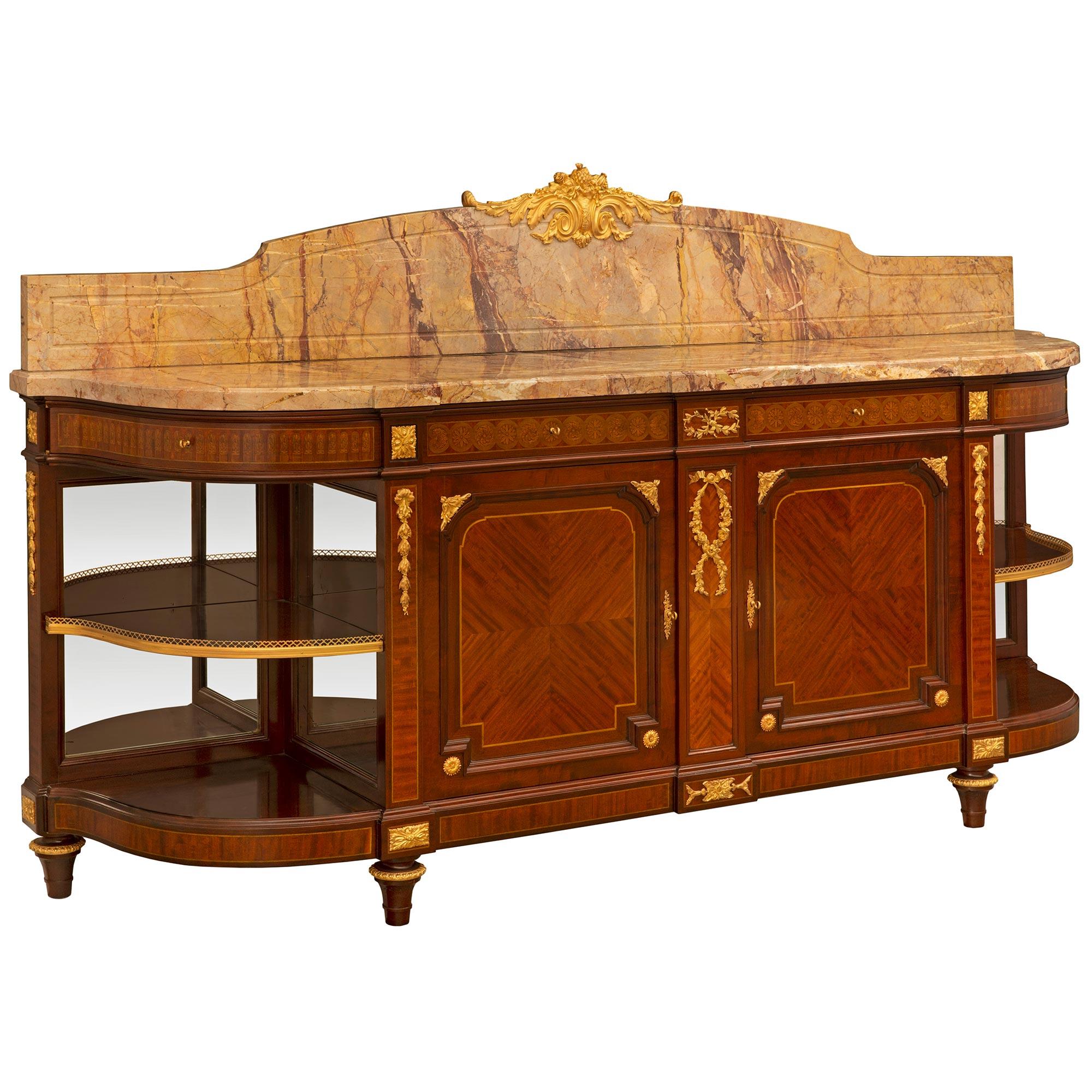 French 19th Century Louis XVI St. Buffet, Signed Maison Forest In Good Condition For Sale In West Palm Beach, FL