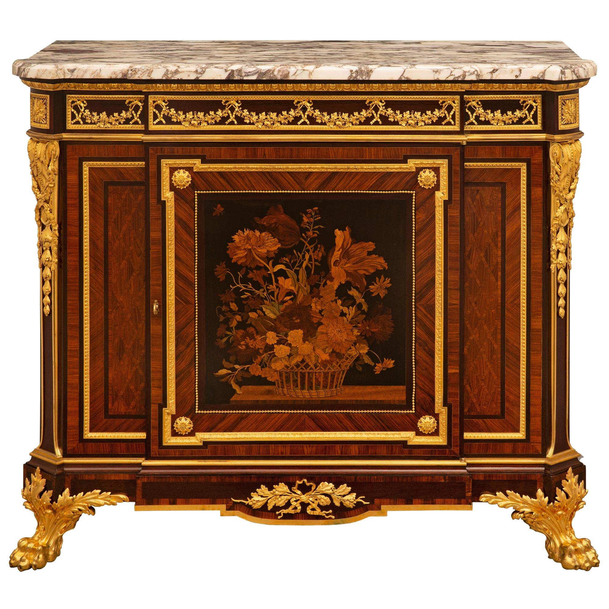 French 19th Century Louis XVI St. Cabinet Signed Grohé For Sale 9