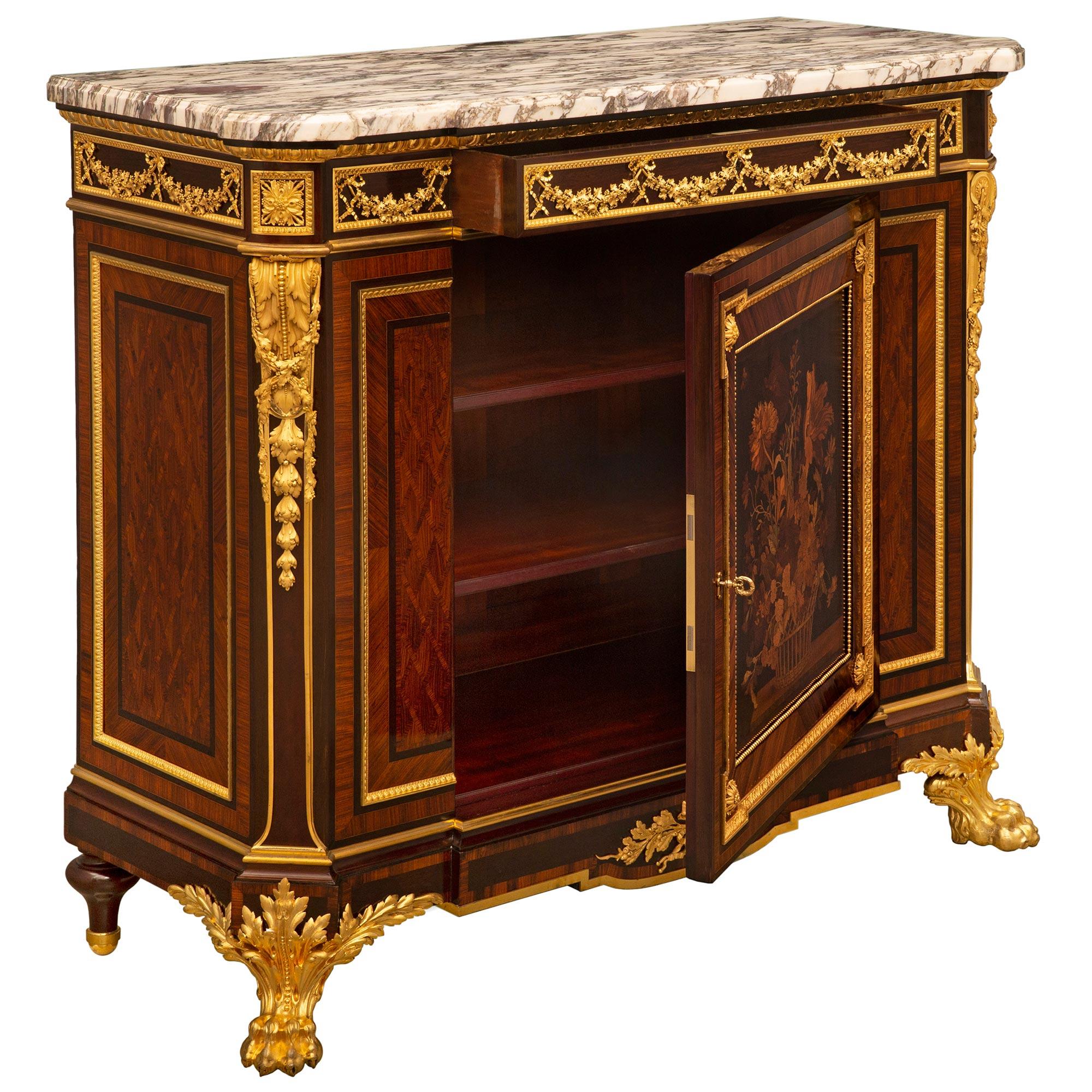 Ormolu French 19th Century Louis XVI St. Cabinet Signed Grohé For Sale