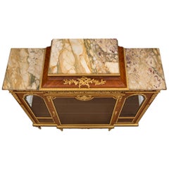 French 19th Century Louis XVI St. Cabinet Vitrine Signed François Linke