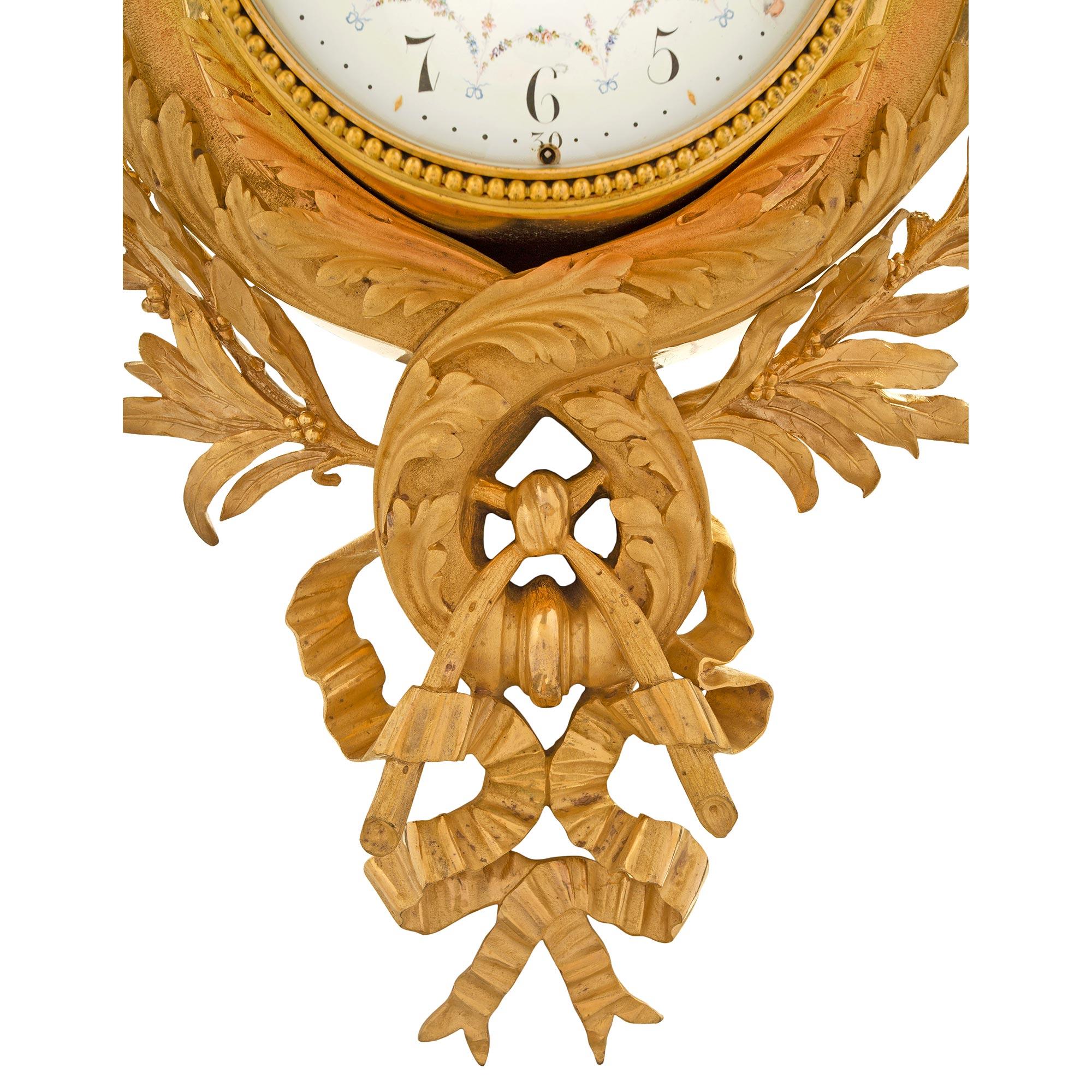 French 19th Century Louis XVI St. Cartel Clock, Signed Le Masurier Paris 2