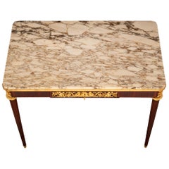 French 19th Century Louis XVI St. Center/Side Table Attributed to François Linke