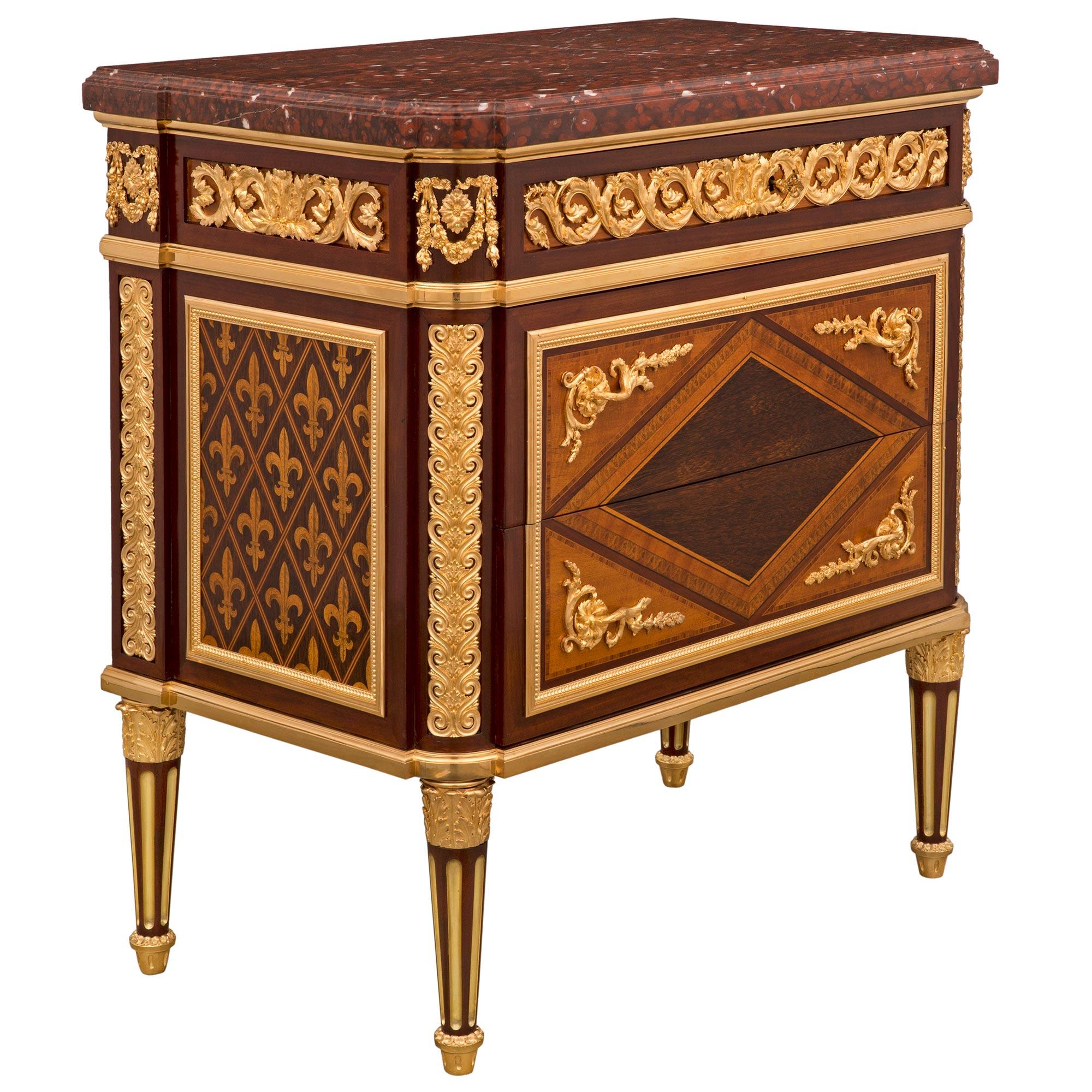 French 19th Century Louis XVI St. Commode, Attributed To Henry Dasson In Good Condition For Sale In West Palm Beach, FL