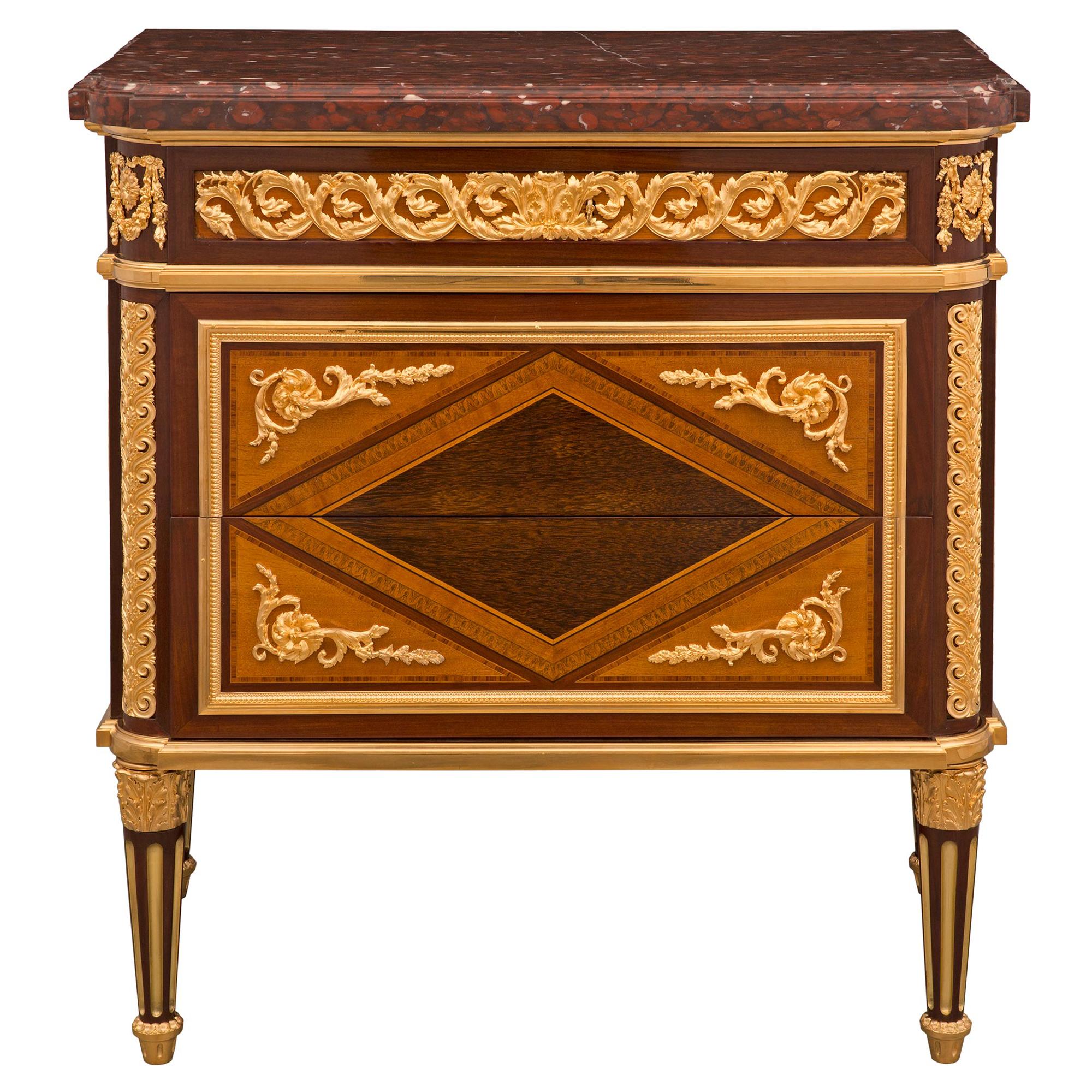 French 19th Century Louis XVI St. Commode, Attributed To Henry Dasson
