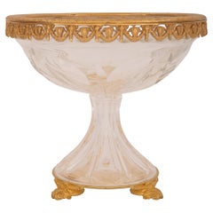 French 19th Century Louis XVI St. Crystal and Ormolu Centerpiece Bowl