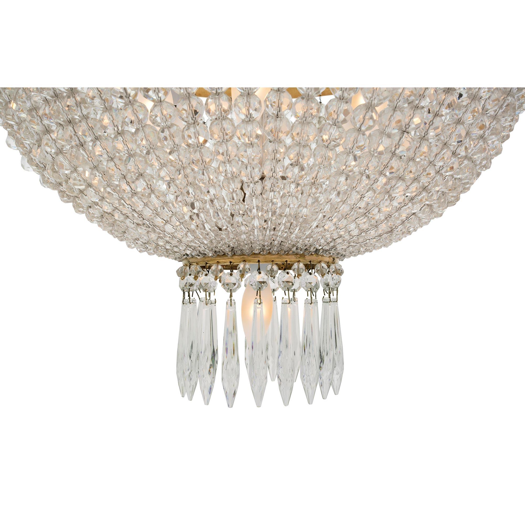 French 19th Century Louis XVI St. Crystal and Ormolu Chandelier 3