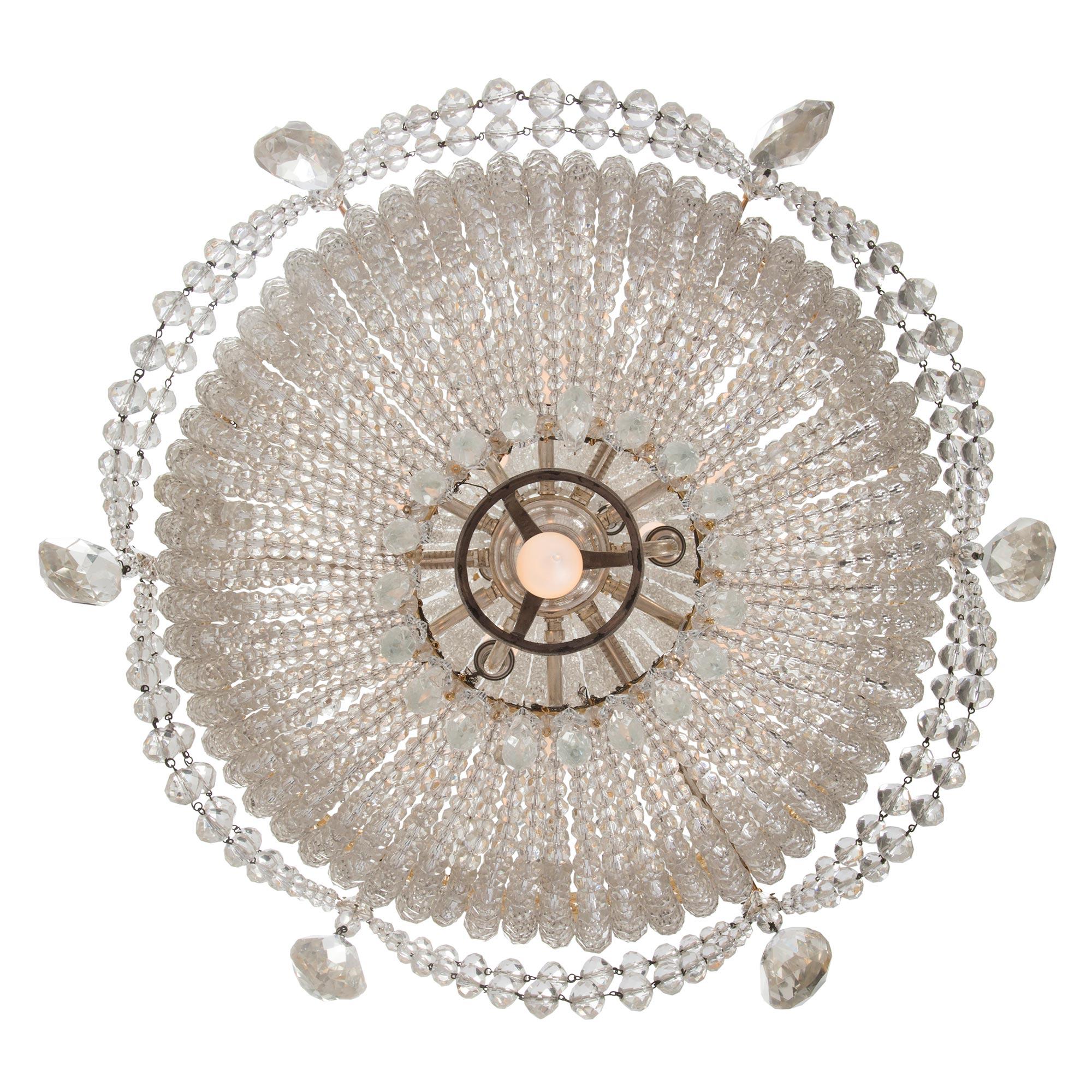 French 19th Century Louis XVI St. Crystal and Ormolu Chandelier 4