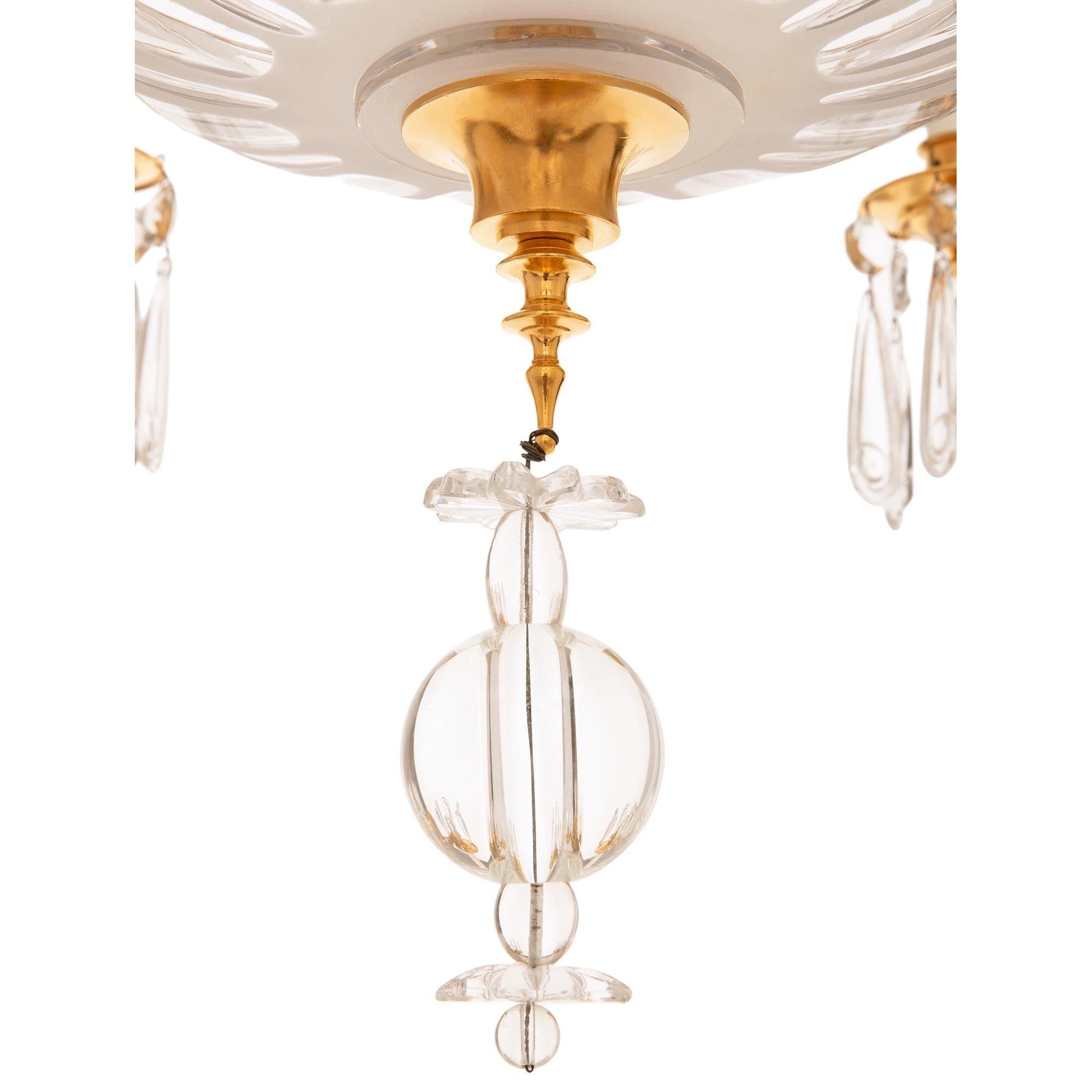 Lampadario francese del XIX secolo St. Louis Crystal e Ormolu in vendita 2
