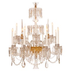 French 19th century Louis XVI st. Crystal and Ormolu chandelier