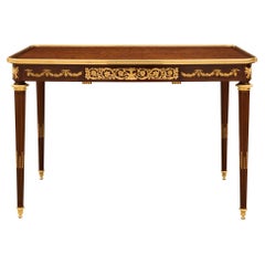 French 19th Century Louis XVI St. Desk/Center Table Attributed to Francois Link