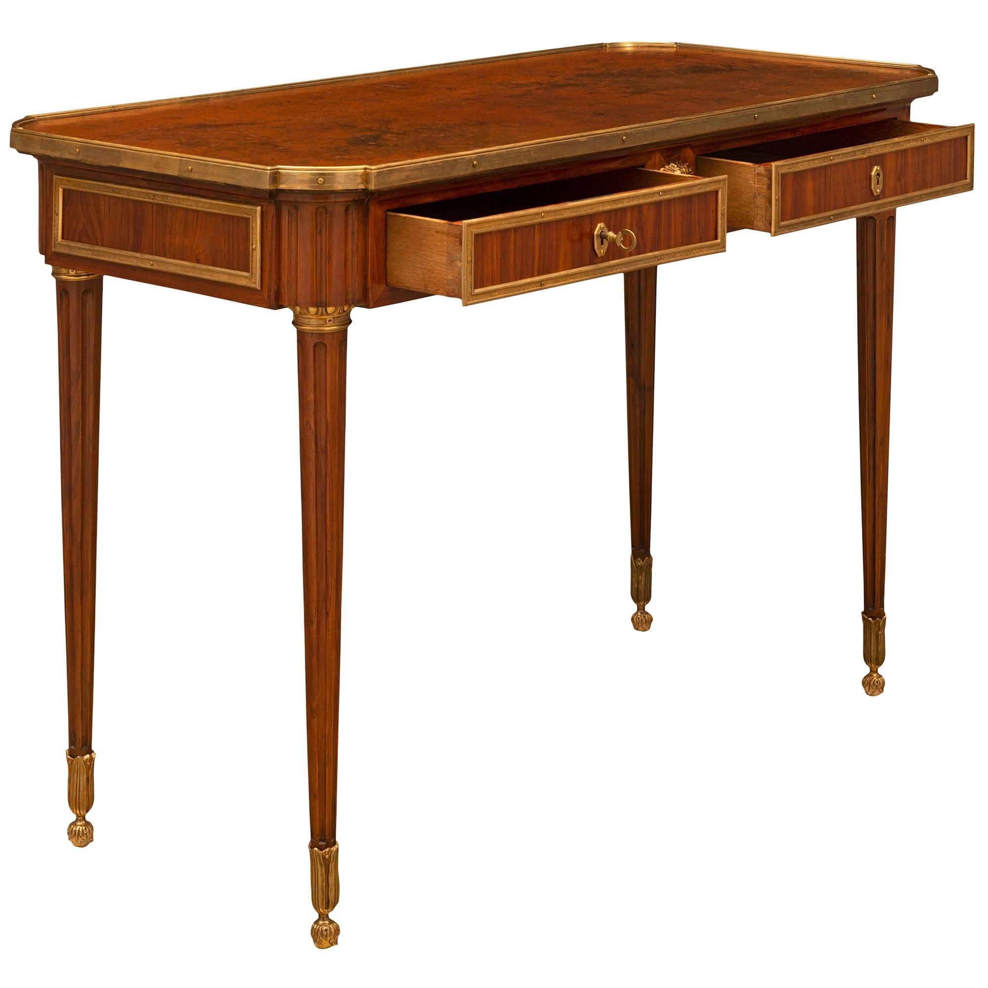 French 19th Century Louis XVI St. Desk Signed JANSEN In Good Condition For Sale In West Palm Beach, FL