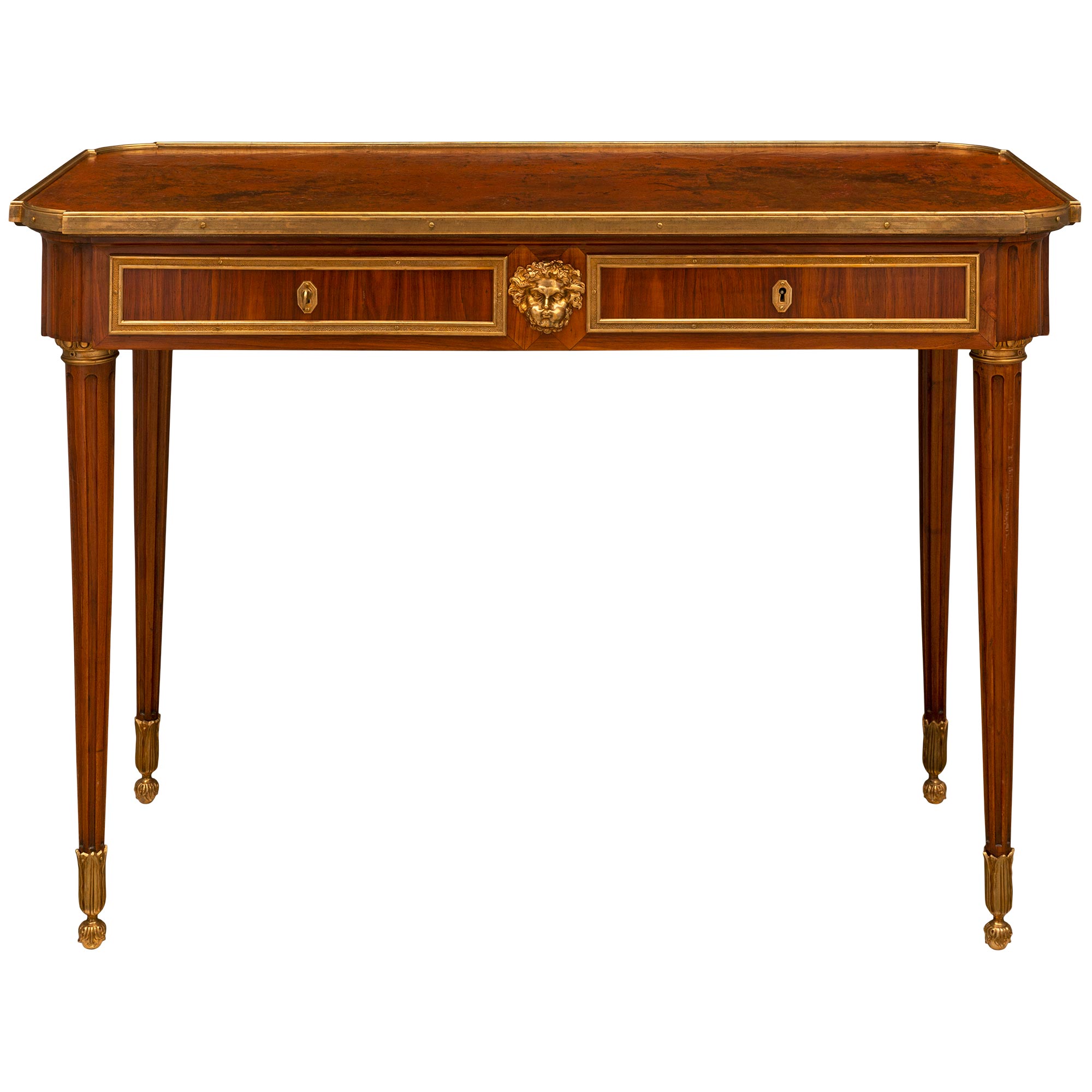 French 19th Century Louis XVI St. Desk Signed JANSEN For Sale