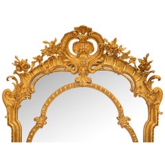 French 19th Century Louis XVI St. Double Framed Giltwood Mirror