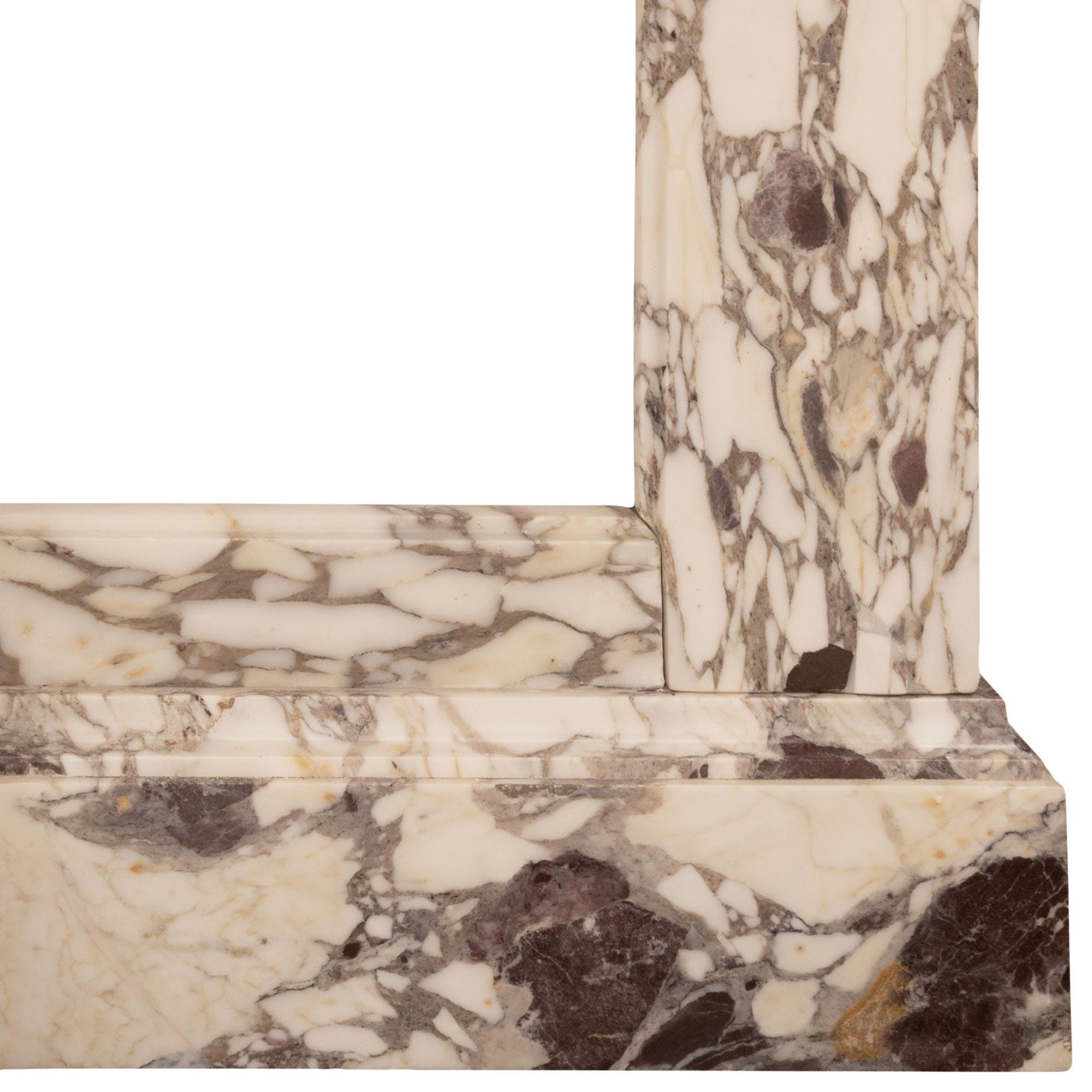 French 19th century Louis XVI st. Fleur de Pêcher marble and Ormolu console For Sale 4