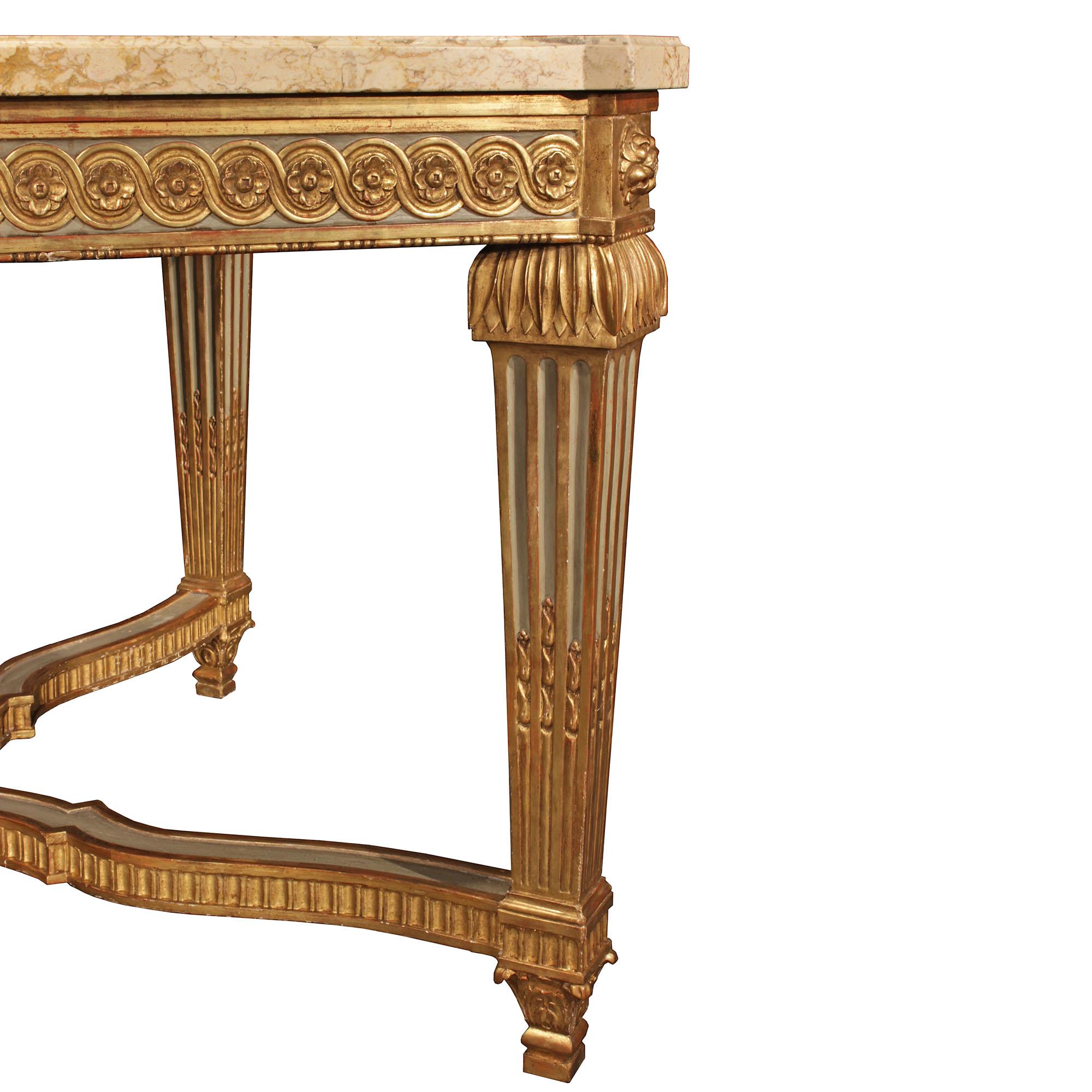 French 19th Century Louis XVI St. Gilt Wood Center Table For Sale 2