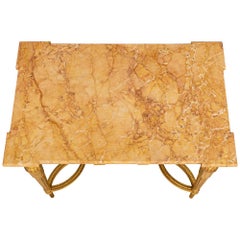 French 19th Century Louis XVI St. Giltwood And Marble Center Table