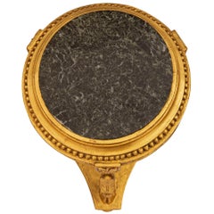 French Louis XVI Style Giltwood and Vert De Patricia Marble Pedestal