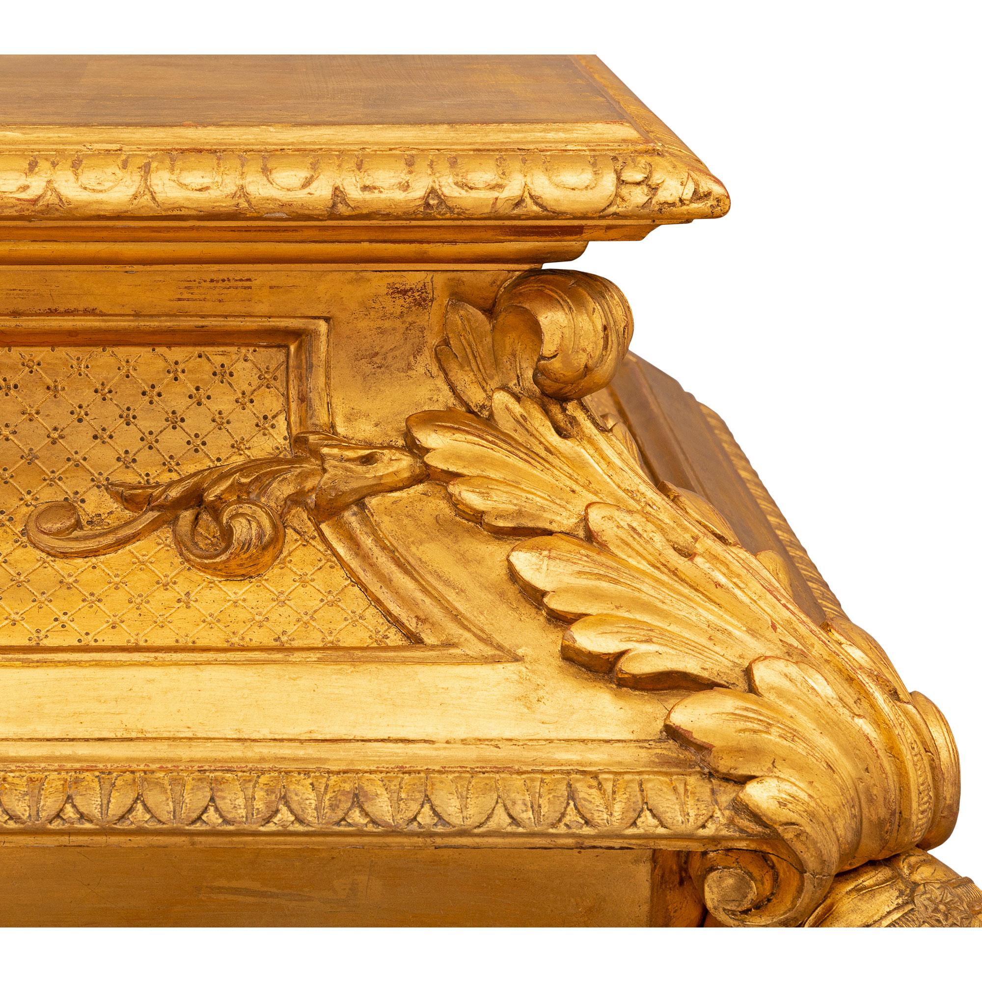 French 19th Century Louis XVI St. Giltwood Cabinet For Sale 4