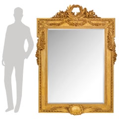 French 19th Century Louis XVI St. Giltwood Mirror