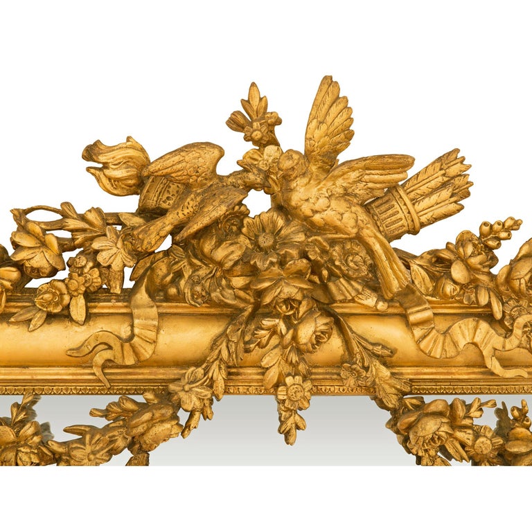 French 19th Century Louis XVI St. Giltwood Mirror For Sale at 1stDibs