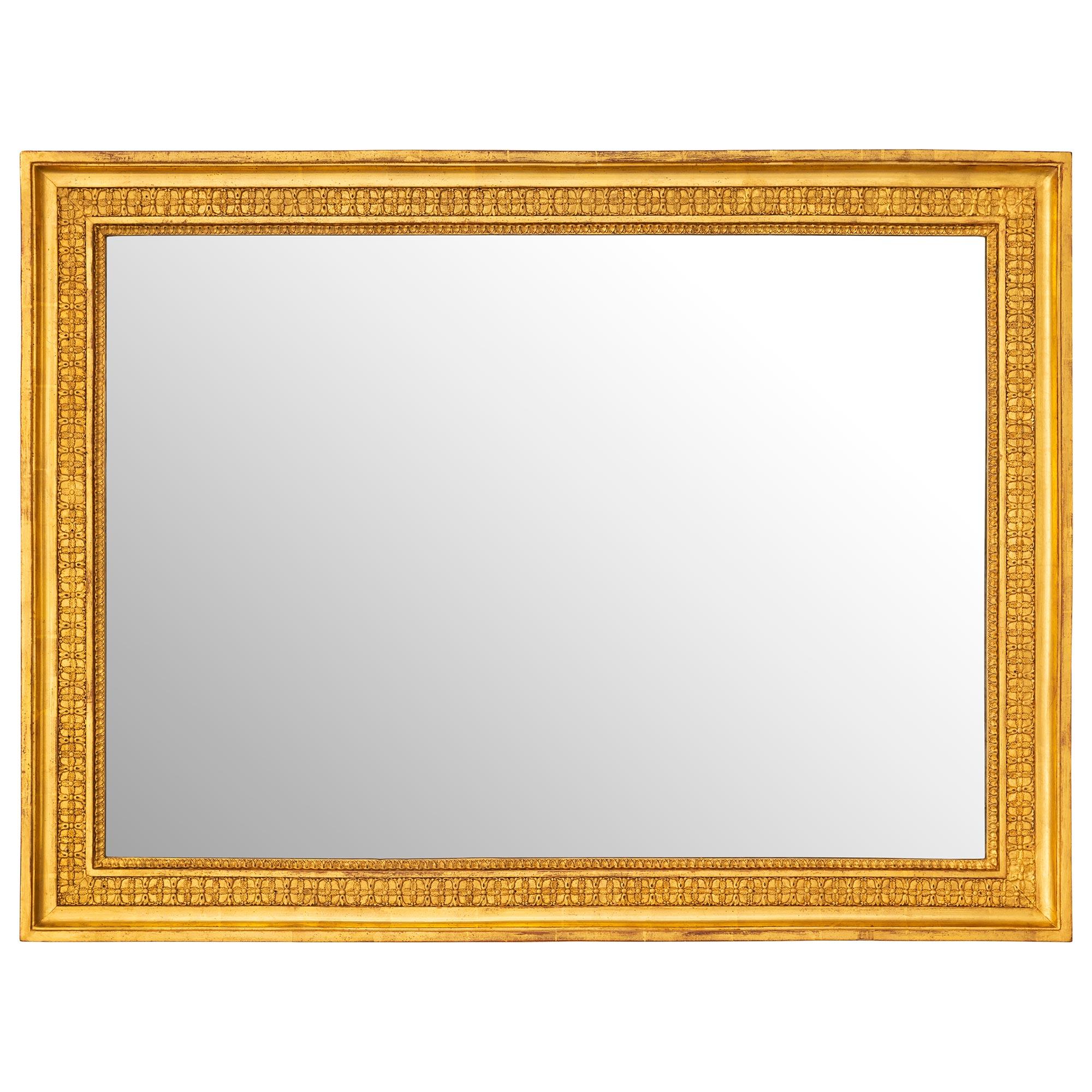 French 19th century Louis XVI st. Giltwood mirror For Sale 3