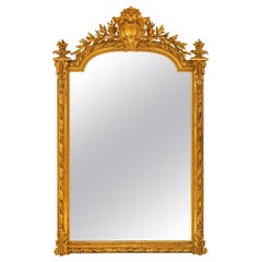 Specchio in legno dorato francese del XIX secolo Luigi XVI St.