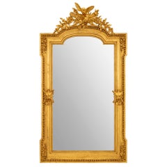 Specchio in legno dorato francese del XIX secolo Luigi XVI St.