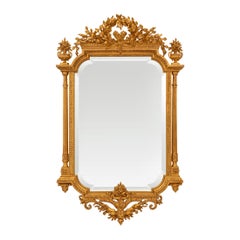 French 19th Century Louis XVI St. Giltwood Mirror