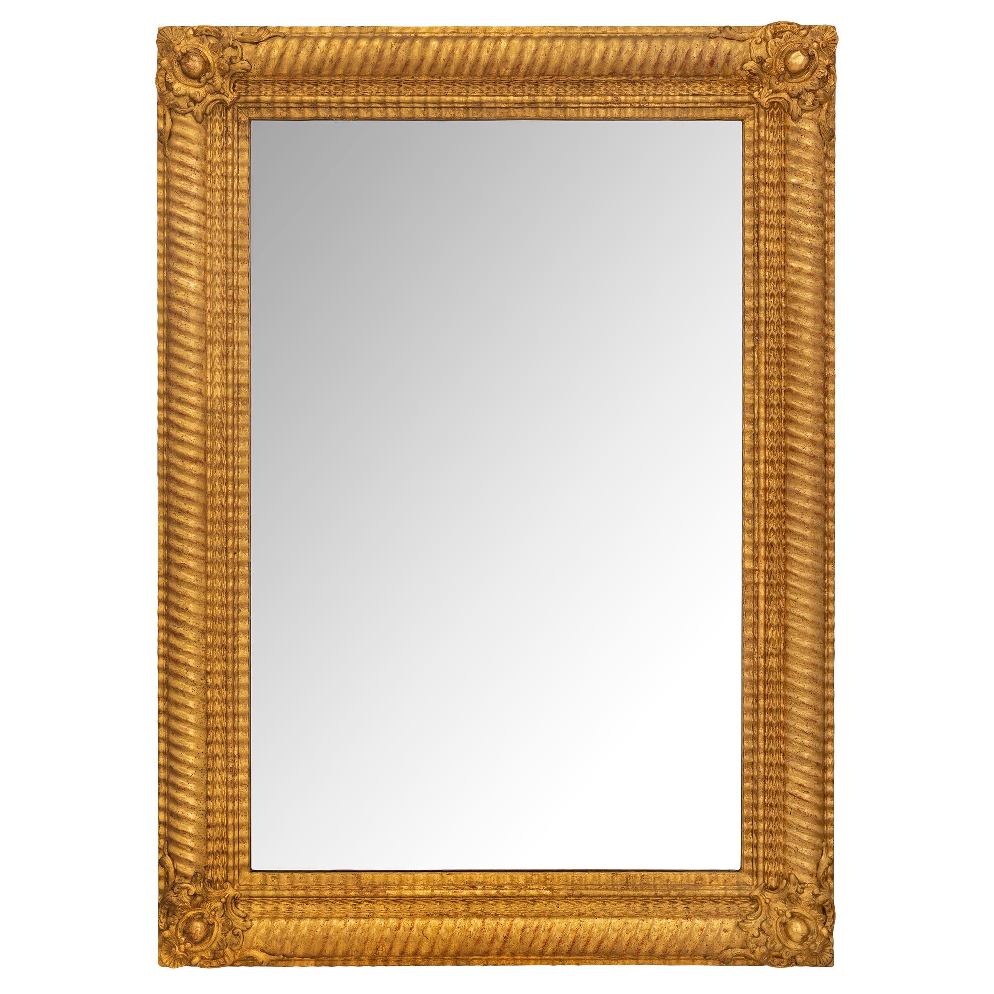 French 19th Century Louis XVI St. Giltwood Mirror For Sale