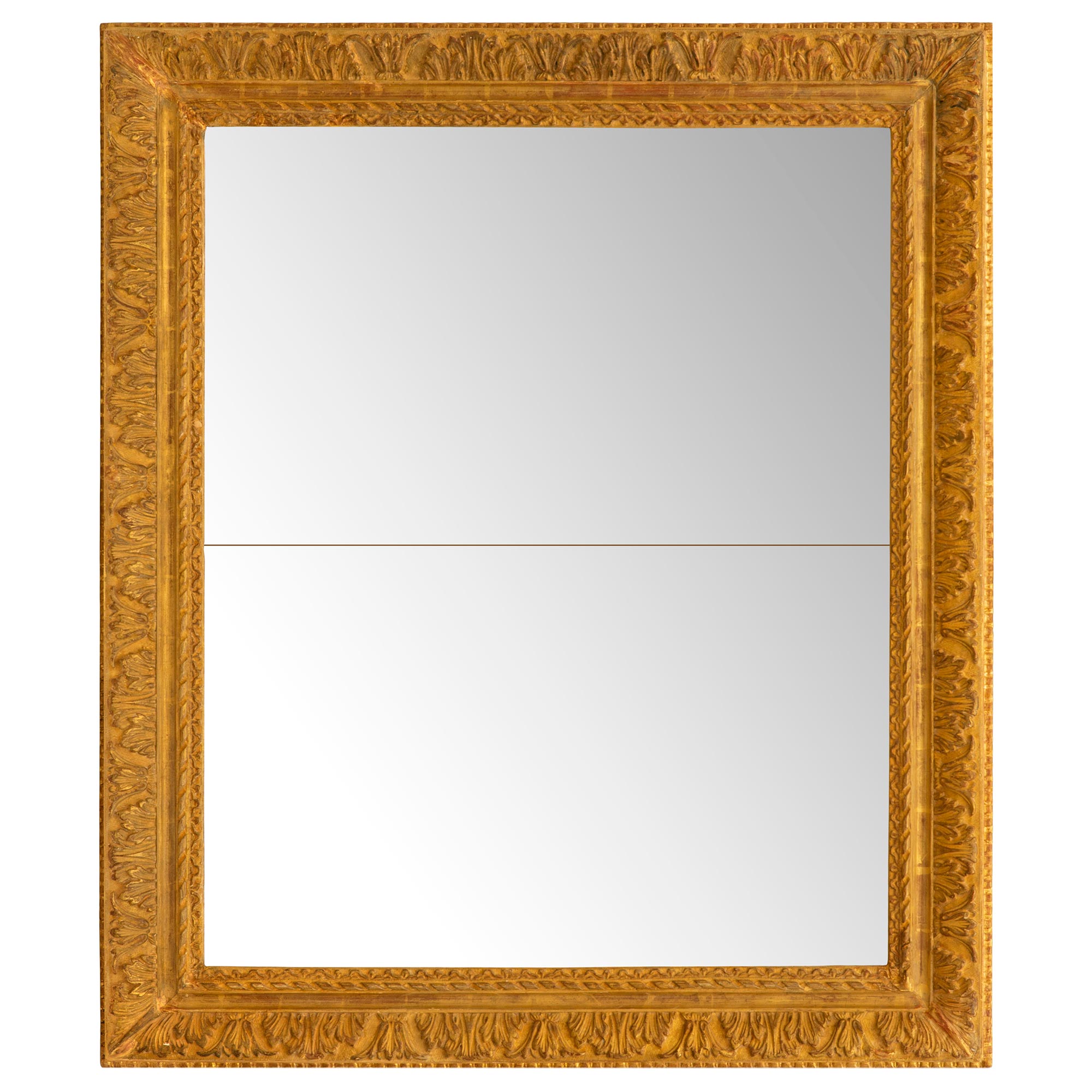 French 19th Century Louis XVI St. Giltwood Mirror