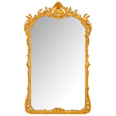 Antique French 19th Century Louis XVI St. Giltwood Mirror