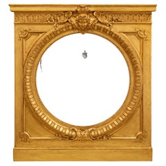 Miroir français du XIXe siècle en bois doré de style Louis XVI