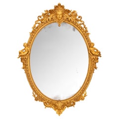 French 19th century Louis XVI st. Giltwood mirror