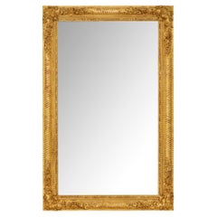 Miroir en bois doré de style Louis XVI du XIXe siècle