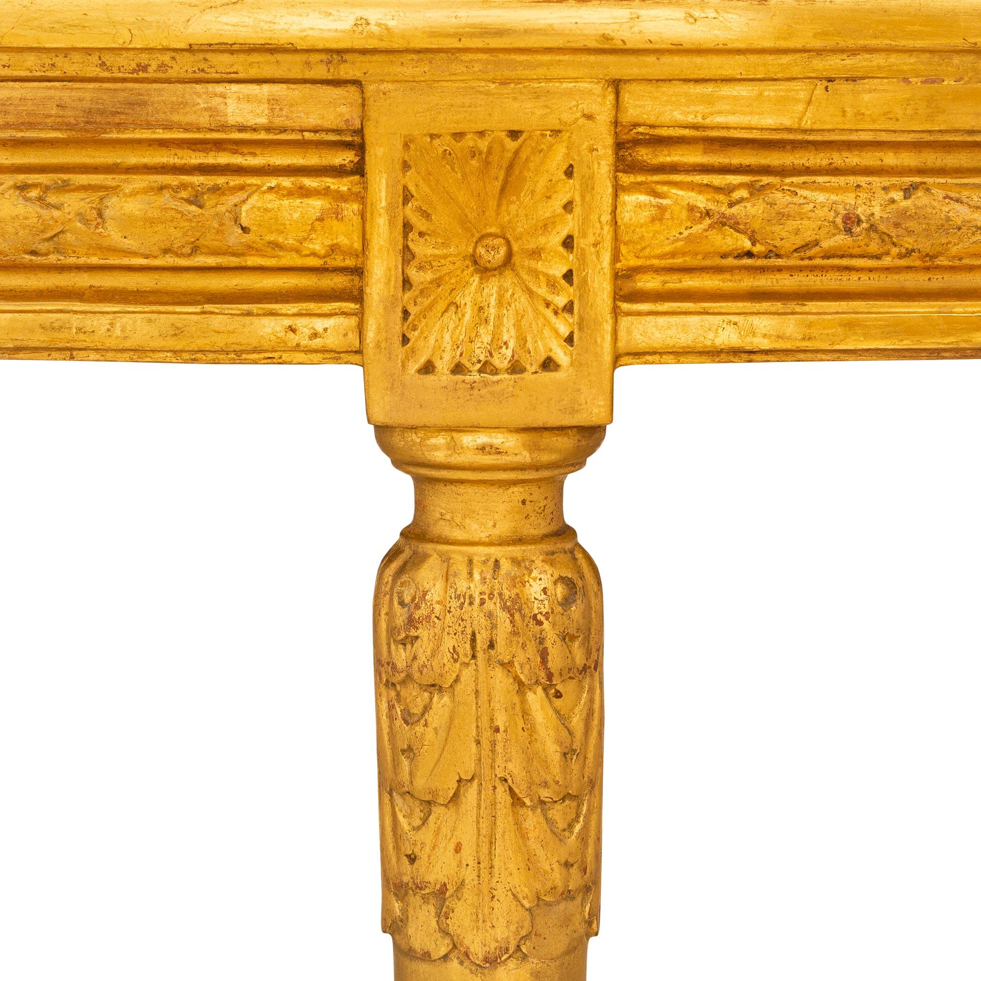 French 19th Century Louis XVI St. Giltwood Side Table For Sale 1