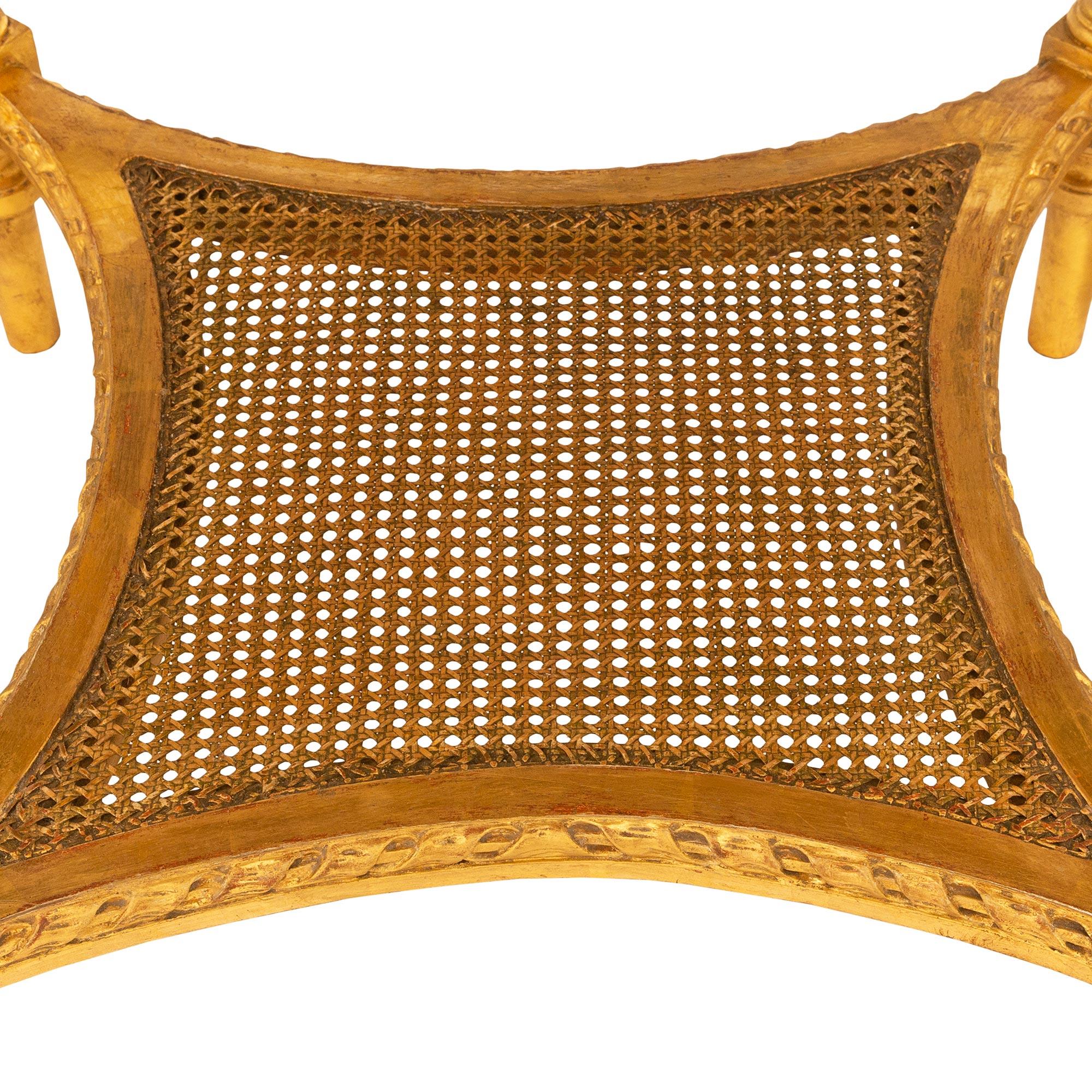 French 19th Century Louis XVI St. Giltwood Side Table For Sale 3