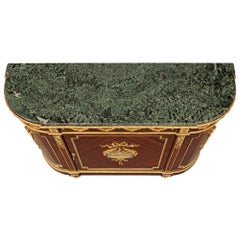 French 19th Century Louis XVI St. Kingwood, Wedgwood, Ormolu, and Marble Cabinet
