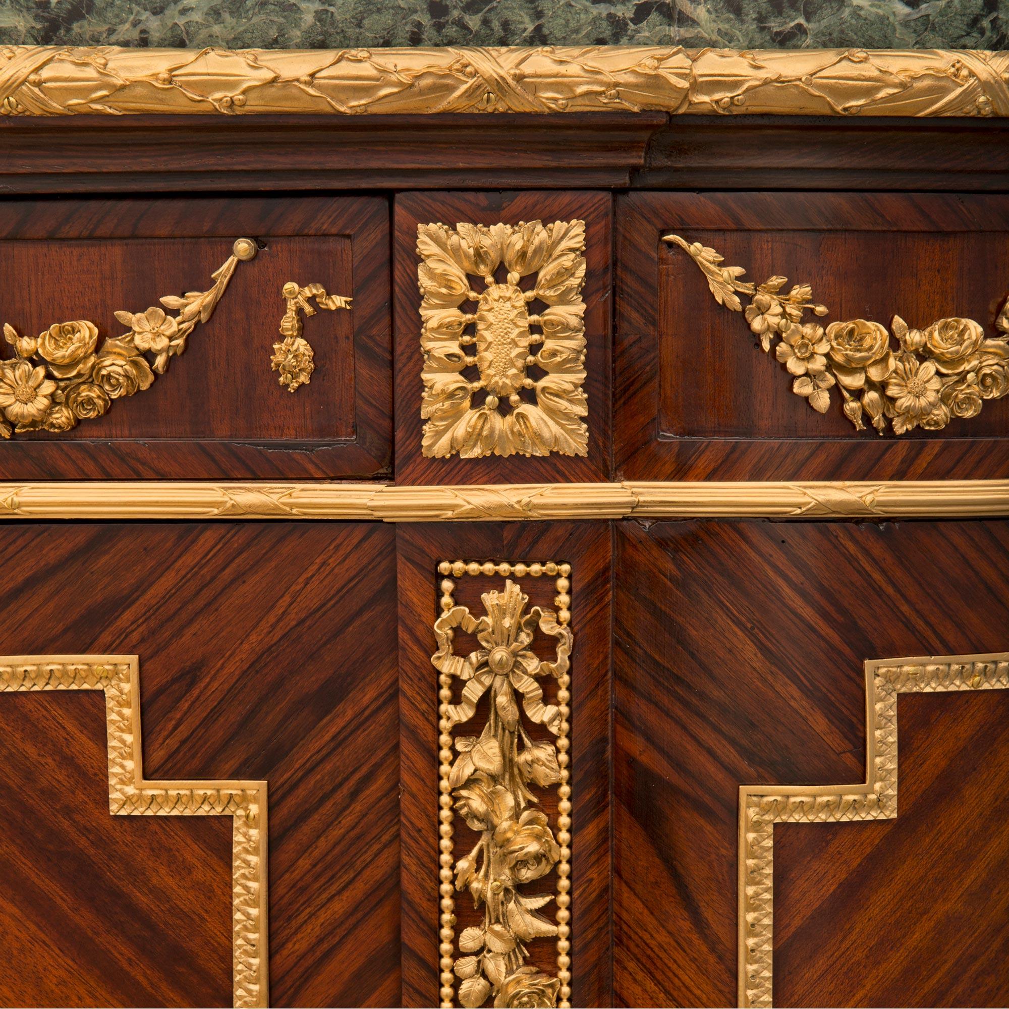 French 19th Century Louis XVI St. Kingwood, Wedgwood, Ormolu, and Marble Cabinet For Sale 3